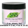 SNS Natural Pink Glitter F4 Dipping Powder - Pre-Bonded / 4 oz.