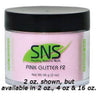 SNS Pink Glitter F2 Dipping Powder - Pre-Bonded / 16 oz.