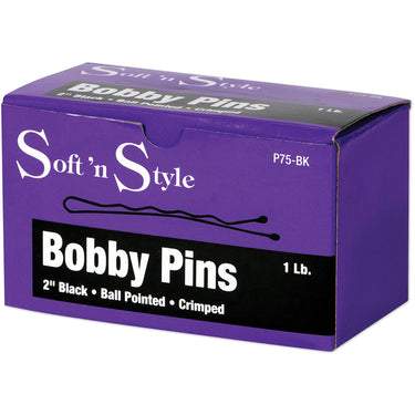 Soft 'N Style 2" Black Bobby Pin 1 Lb. Box