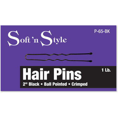Soft 'N Style 2" Black Hair Pin 1 Lb. Box