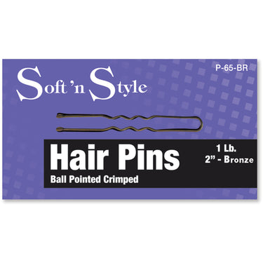 Soft 'N Style 2" Bronze Hair Pin 1 Lb. Box