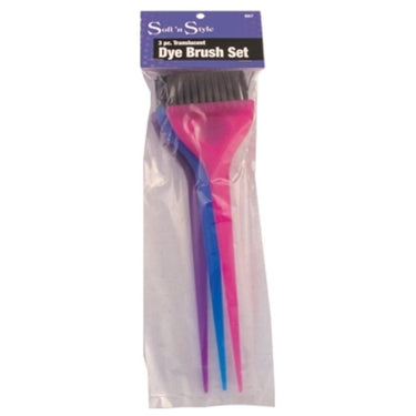 Soft 'N Style 3 Piece Translucent Dye Brush Set