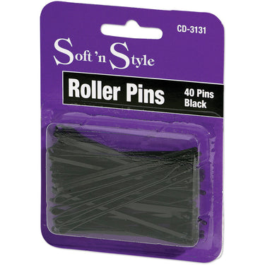 Soft 'N Style Black Carded Roller Pins