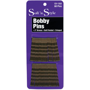 Soft 'N Style Bronze Carded Bobby Pins