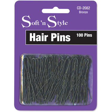 Soft 'N Style Bronze Carded Hair Pins
