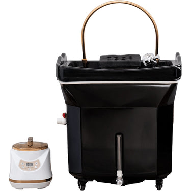 Soleil Non-Plumbed Portable Head Spa Kit - Black / Ideal for Mobile Therapists, Salons, Spas, Wellness Centers, Gyms, Hotels, and More!