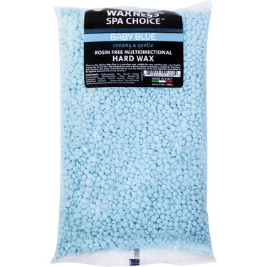 Spa Choice Baby Blue Rosin Free Multidirection Hard Wax - Made in Italy / 26.4 Lbs. Total = 2.2 lbs. - 35.27 oz. - 1 kg. Each X 12 Bags by Waxness