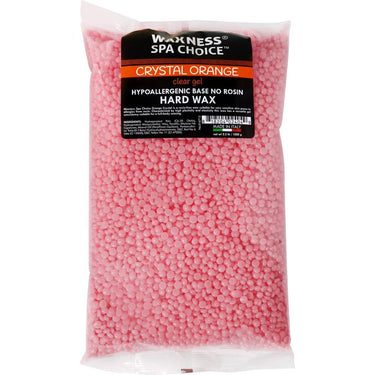 Spa Choice Crystal Orange Rosin Free Gel Hard Wax - Made in Italy / 26.4 Lbs. Total = 2.2 lbs. - 35.27 oz. - 1 kg. Each X 12 Bags by Waxness