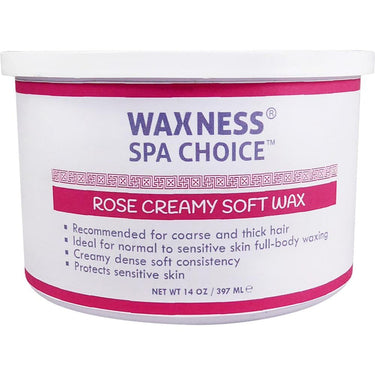 Spa Choice Rose Creamy Soft Wax Tin / Case of 8 - 14 oz. - 397 grams per Can by Waxness