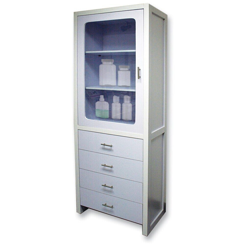 Spa Robe Storage Spa Storage Cabinet with 3 Locking Shelves and 4 Locking Drawers / 26 ...