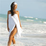Spa Wrap - Velour - Woman's with Snaps - 100% Cotton / White by Boca Terry