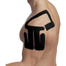 SpiderTech Left Shoulder Precut / Black 10 Pack- Kinesiology Sports &amp; Athletic Taping Treatment For Pain Relief