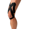 SpiderTech Upper Knee Precut / Black 10 Pack - Kinesiology Sports &amp; Athletic Taping Treatment For Pain Relief