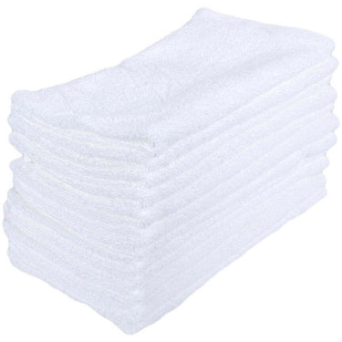 Sposh Treatment Room Terry Hand Towel - 100% Ring Spun Cotton 400 GSM - WHITE / 16"W x 27"L - 12 Count