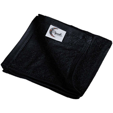 Sposh Treatment Room Terry Washcloth - 100% Ring Spun Cotton 400 GSM - BLACK / 13" X 13" - 12 Count