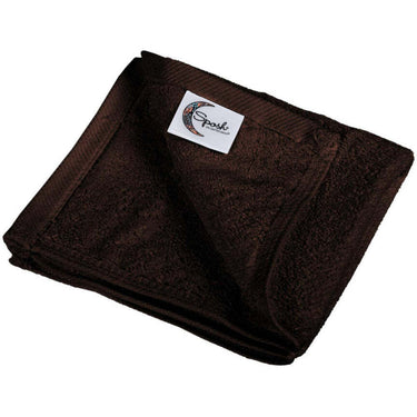 Sposh Treatment Room Terry Washcloth - 100% Ring Spun Cotton 400 GSM - CHOCOLATE / 13" X 13" - 12 Count