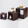 Square Dark Wood Risers - Set Of 3 Sizes by Lounge Room & Hospitality