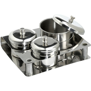 Stainless Steel Dappen Dish 3 Pieces - Maintains Professional Appearance - Set