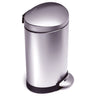 Stainless Steel Semi Round Trash Can / Small