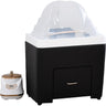 Starla Plumbed Head Spa Kit without Bed / Black Base with White Bowl by HANS Equipment