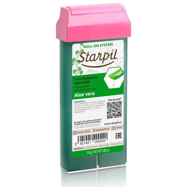 Starpil Aloe Vera Roll-On Wax from Spain / 110 Gram (3.7 oz.) Cartridge / 20 Cartridge Case