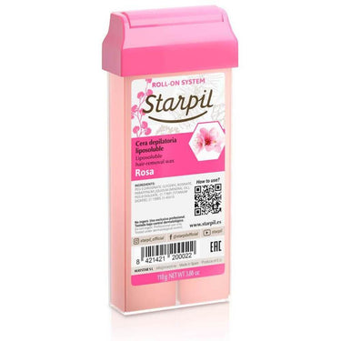 Starpil Pink Rose Roll-On Wax from Spain / 110 Gram (3.7 oz.) Cartridge / 20 Cartridge Case