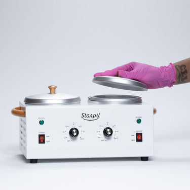Starpil Pro Double Wax Warmer with 2 Removable Tins / 1 Kg. (35 oz.) Capacity