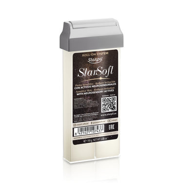 Starpil StarSoft Clear - Non-Polymer Roll-On SOFT STRIP WAX from Spain / 3.9 oz. - 110 Grams X 20 Roll-Ons = 1 Case