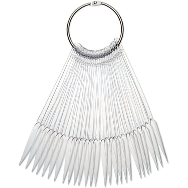 Stiletto Nail Tip Display On A Ring / 200 Nail Tips and 5 Metal Rings by DL Pro