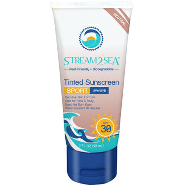 Stream2Sea 30 SPF Tinted Sport Sunscreen / 3 fl. oz. - 90 mL.