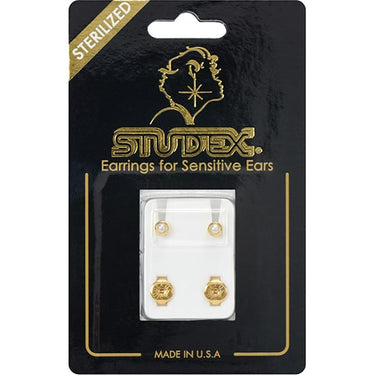 Studex Gold Plated Bezel Set Pearl