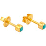 Studex Gold Plated Bezel Set Turquoise