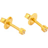 Studex Gold Plated Tiffany Set Mini Cubic Zirconia