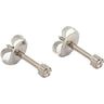 Studex Stainless Steel Silver Mini Tiffany Cubic Zirconia