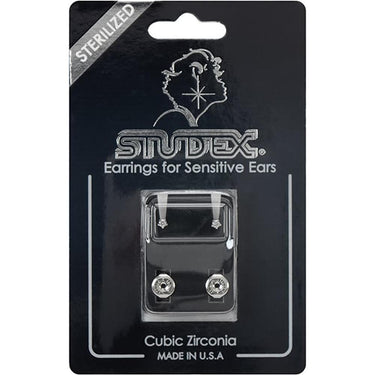 Studex Stainless Steel Silver Mini Tiffany Cubic Zirconia