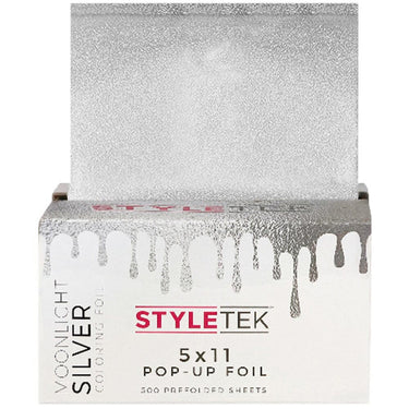StyleTek 5"x11" Pop-Up Foil Sheets - Moonlight Silver / 500 Sheets
