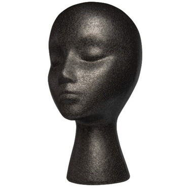 Styrofoam Head - Black by Diane Mannequins