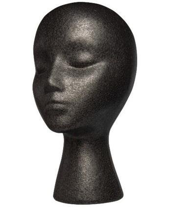 Styrofoam Head - Black by Diane Mannequins