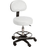 Supreme Comfort Round Air-Lift Stool with Backrest - in Black, Sand or White / 20.5" - 28" Height by Equipro