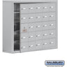 Surface Mounted Cell Phone Storage Locker with 25 A Doors (24 usable) in Aluminum - Keyed Locks by Salsbury – Aluminum – Keyed Locks by Salsbury