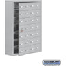 Surface Mounted Cell Phone Storage Locker with 28 A Doors (27 usable) in Aluminum - Keyed Locks by Salsbury – Aluminum – Keyed Locks by Salsbury