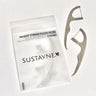 Sustayne Floss Picks - Wheat Straw / 100 Count - Individually Wrapped