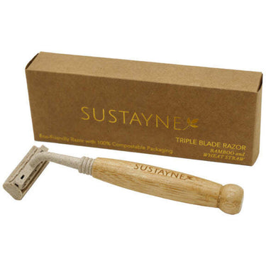 Sustayne Razor - Bamboo - Triple Blade / Case of 250 Count - Individually Boxed