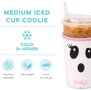 Swig Life Coolie Medium Iced Cup Boo Ghost