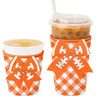 Swig Life Coolie - Medium Iced Cup - Orange Gingham