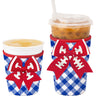 Swig Life Coolie - Medium Iced Cup - Royal & Red Gingham