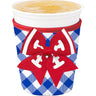 Swig Life Coolie - Small Iced Cup - Royal & Red Gingham