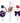 Swig Life Straw Topper Set - We've Got Spirit Navy + Red