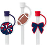 Swig Life Straw Topper Set - We've Got Spirit Navy + Red