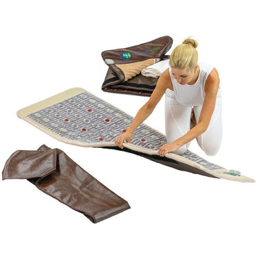 TAJ 360 Wrap Set Full 7224 - Photon PEMF InfraMat Pro | 660nm LED Photon Light Therapy + Far Infrared Radiation Therapy (FIR) + Pulsed Electro Magnetic Field Therapy (PEMF) + Gemstone Therapy: Tourmaline + Amethyst + Jade (TAJ) + Negative Ion Therapy